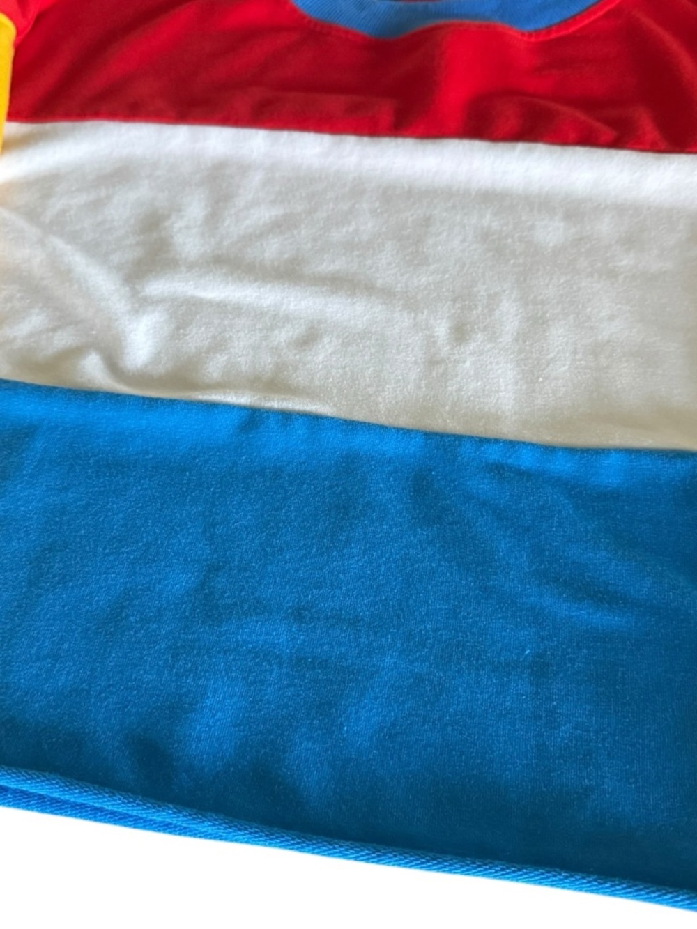 Primary Color Blocked Striped Long Sleeve Crop Top - Picture 4 of 4